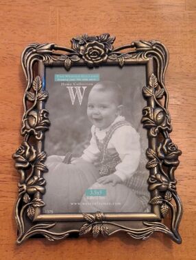 Vintage Bronze Floral Photo Frame - Bronze
